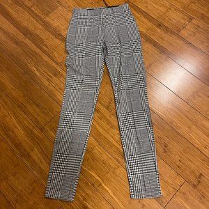 Tahari  "Men's Glen Plaid" Seam Front Pull On Jeggings Women's Size XS NWT